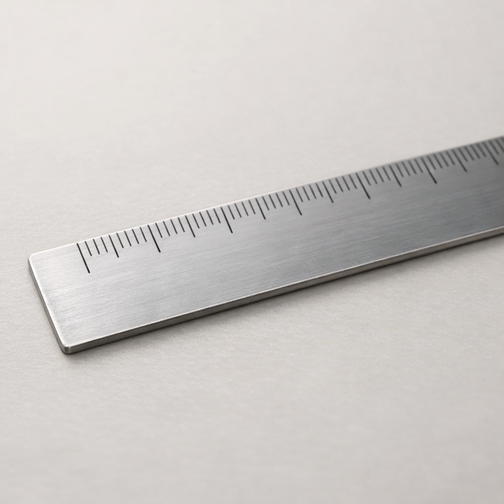 Линейка на столе как символ диапазона