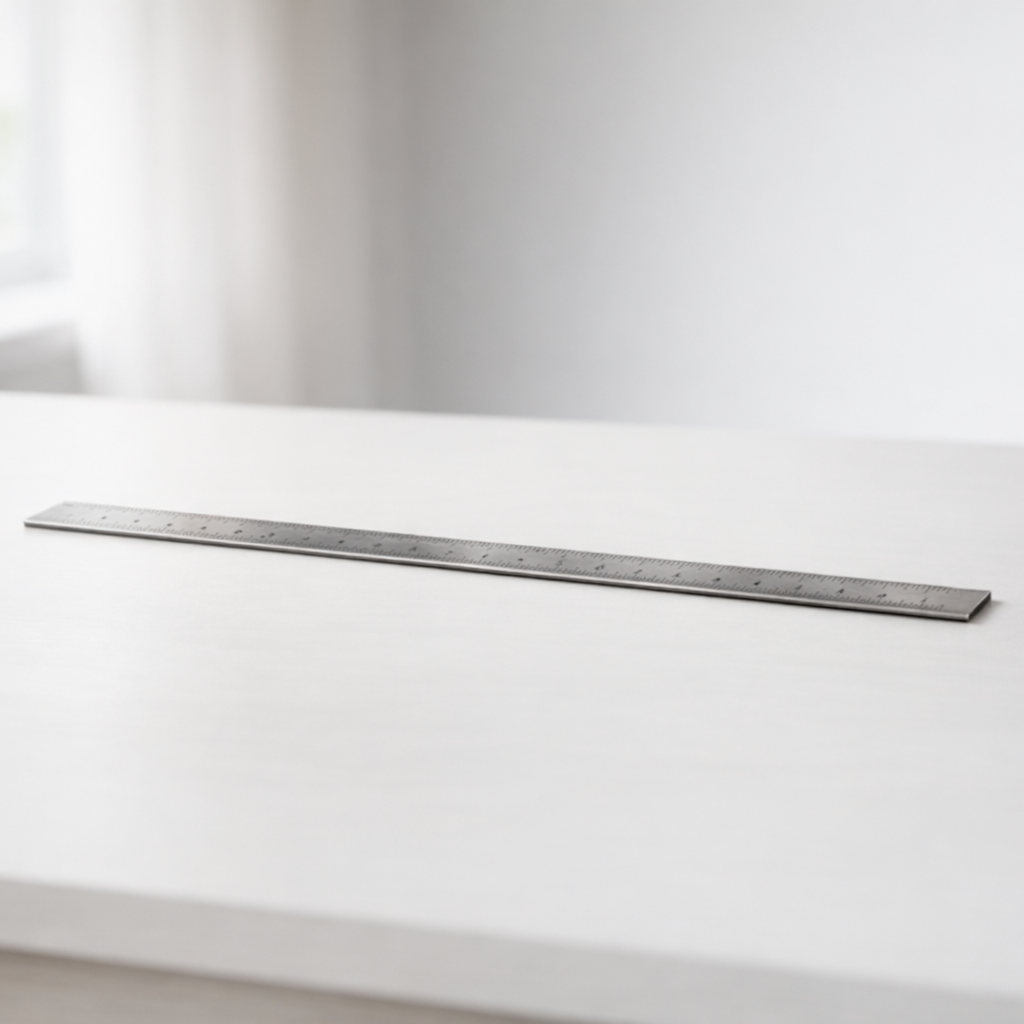 Линейка на столе как символ диапазона