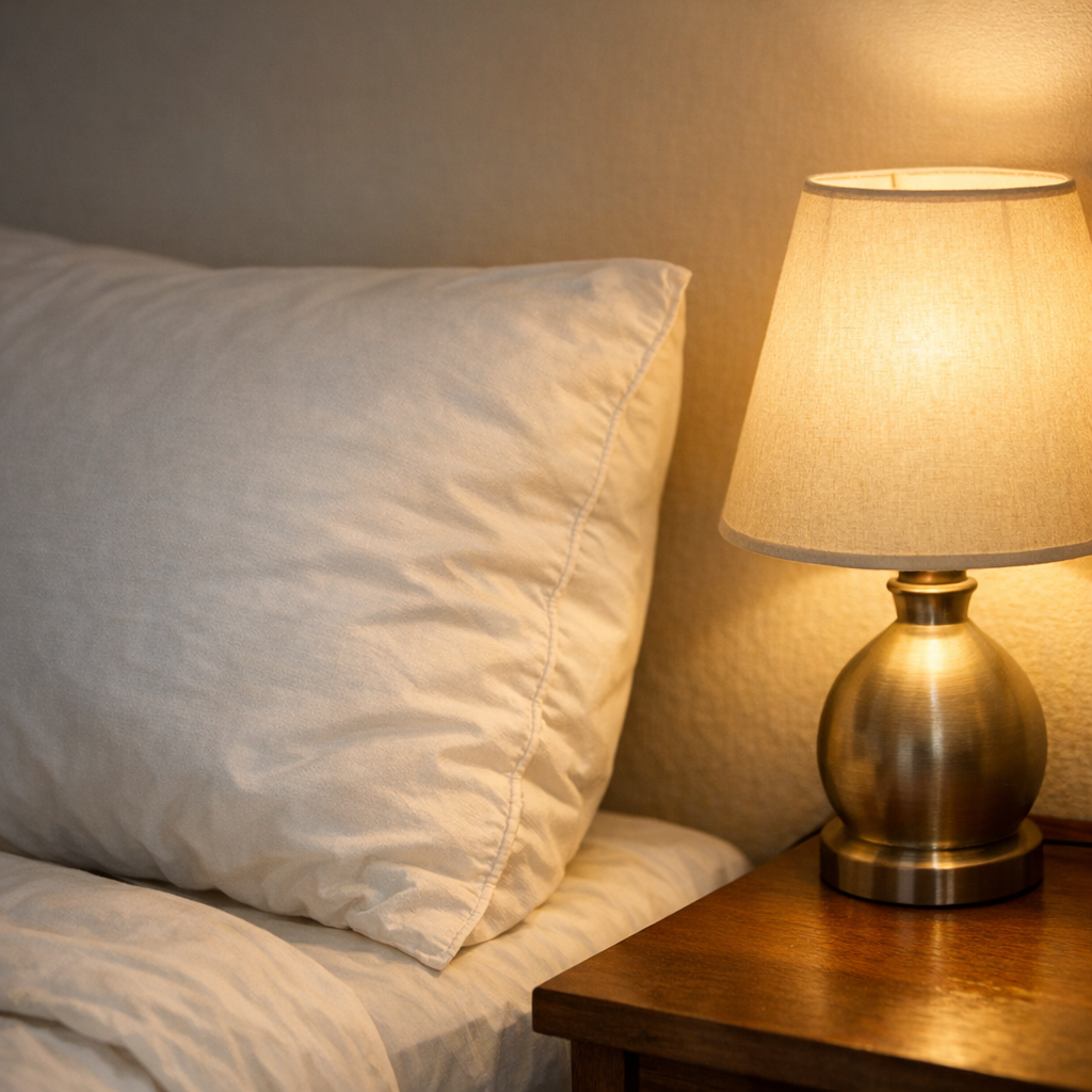 Спальня в мягком ночном свете