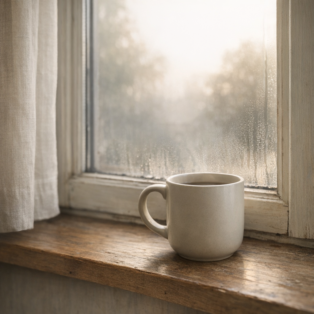 Спокойная комната с мягким светом у окна